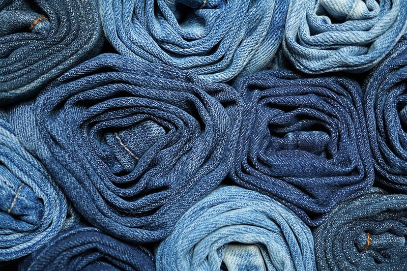 Denim jeans transformed into a bag